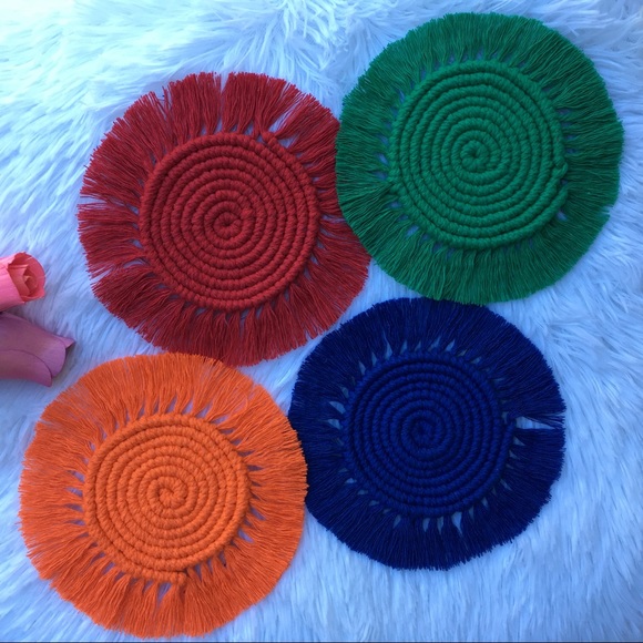 4PCS Macramé Coaster For Drink 🍹 Handmade - Picture 2 of 13